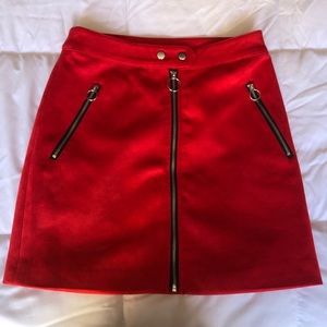 Forever 21 Suede Zipper Skirt